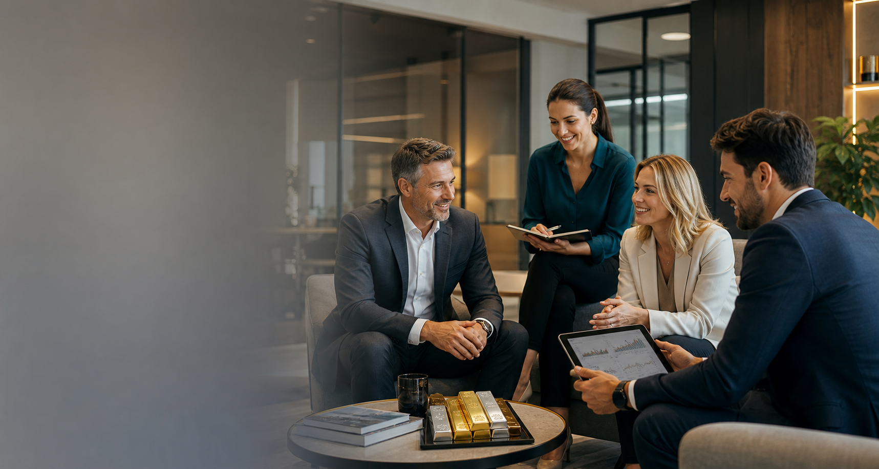 Diverse Vertriebspartner im professionellen Beratungsgespräch